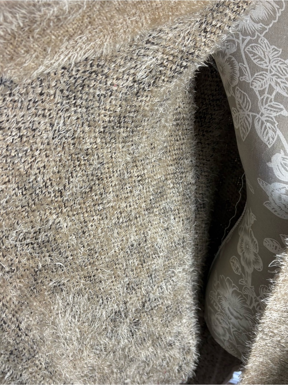 All Worthy Hunter Mcgrady Eyelash Cardigan Sweater Tan Open Animal Print 2X 3X - Picture 5 of 9